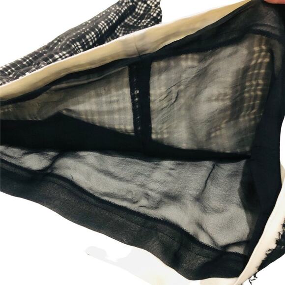 Anna Molinari silk blend hatch print career business pencil skirt Italian SIZE 4 - Picture 6 of 11